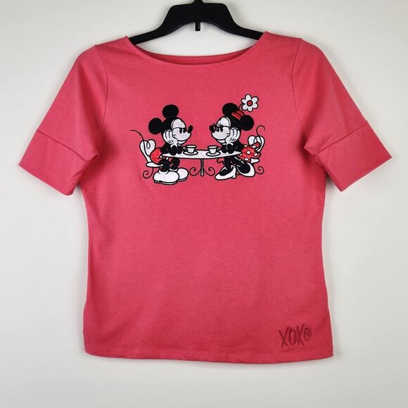 Disney Tops - Disney Parks Womens Size M  Mickey Minnie Mouse Short Sleeve Stretch Top